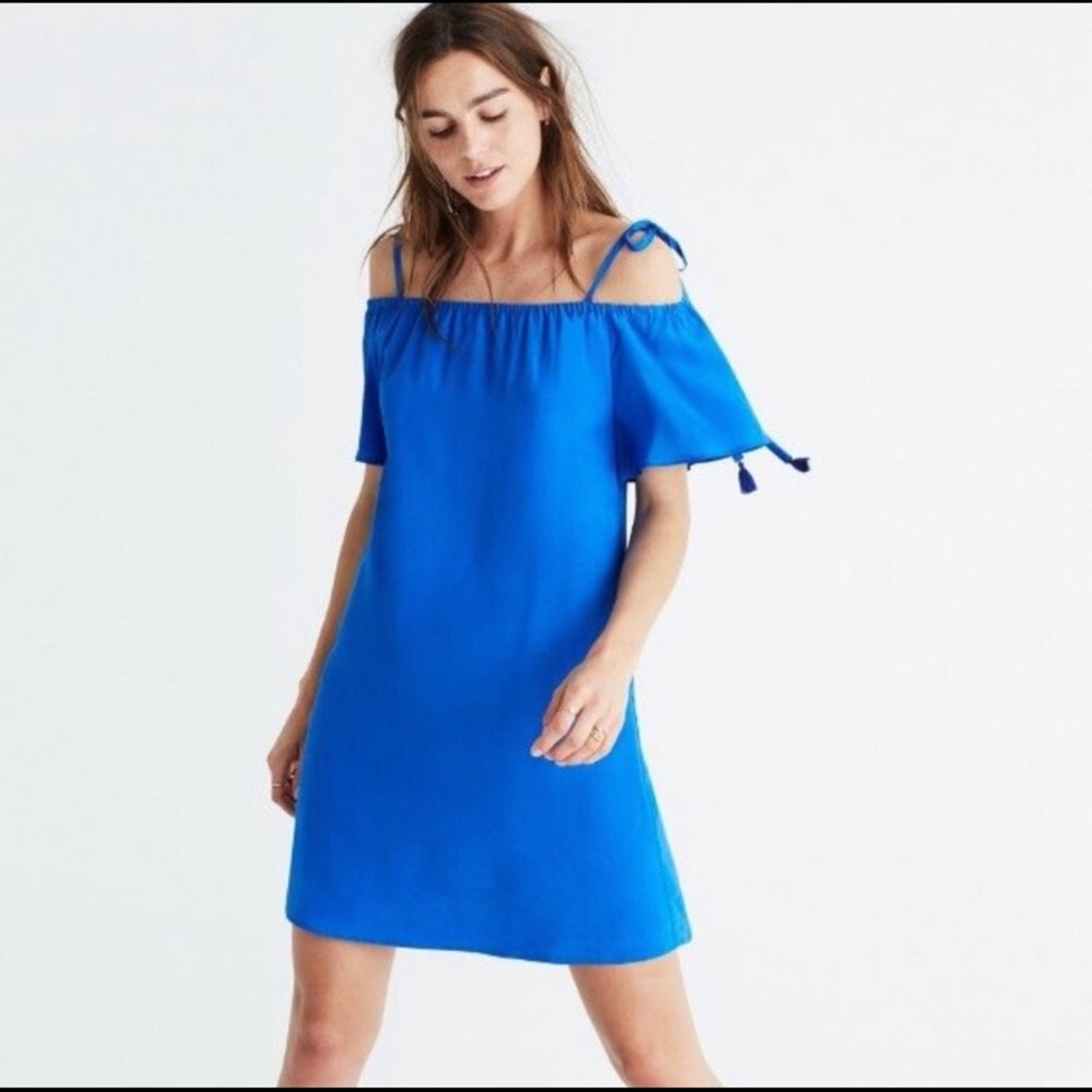 Madewell Silk Cold-Shoulder Dress